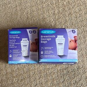 Lansinoh Purple and Blue Breastmilk Storage Set